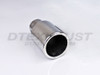 Stainless Steel 4" Double Wall Straight Exhaust Tip 2.5" In 4" Out 7.25"Long