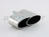 Stainless Steel Dual Oval Round Rolled Edge Driver 2.5" In 8.25"x3.25" 7.5"L