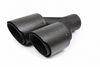 Carbon Fiber 3.5" Dual Double Wall Slant Passenger 2.5" In 7.25"x2 Out 