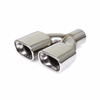 Stainless Steel Parallel Dual Rectangle Resonate Passenger 2.5" In 8"x3" Out