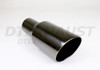 Black Chrome 4" Single Layer Angle Exhaust Tip 2.5" In 4" Out 9.6" Long