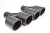 Carbon Fiber 3.5" Dual Double Wall Angle Exhaust Tips 2.5" In 7.25" Out 