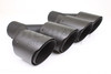 Carbon Fiber 3.5" Dual Double Wall Slant Exhaust Tips 2.5" In 7.25"x2 Out 