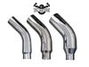 4" Inlet Diesel Exhaust Chrome Turndown Elbow Tip 23" Long - Various Outlets