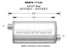 MagnaFlow 3.5" x 7" Oval Muffler 11134 - 2" Offset/Offset  - 14" Body