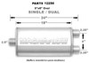 MagnaFlow 5" x 8" Oval Muffler 12258 - 2.5"-2.25" Center/Dual  - 18" Body