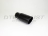 Black Powder Coat Rolled Angle Cut Diesel Tip 4" Inlet 5" Outlet 12" Long