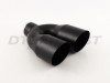 Black Powder Coat Dual 3.5" Single Wall Angle Cut Exhaust Tip 2.25 " Inlet