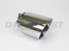 Bolt-On Exhaust Tip - Double Wall Angle Cut - 2.5" Inlet - 4.5" Outlet - 7" Long