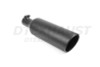 Black Powder Coat Rolled Angle Bolt-on Tip 2.5" Inlet 5" Outlet 18" Long