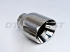 Stainless Steel Exhaust Tip Double Wall Angle Cut - 2.50" Inlet - 4.00" Outlet - 5.25" Long