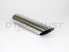 Stainless Steel Exhaust Tip  Angle Cut 2.25" Inlet 3.50" Outlet 16" Long
