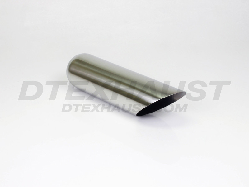 Stainless Steel Exhaust Tip Angle Cut 2.25" Inlet 3.5" Outlet 12" Long