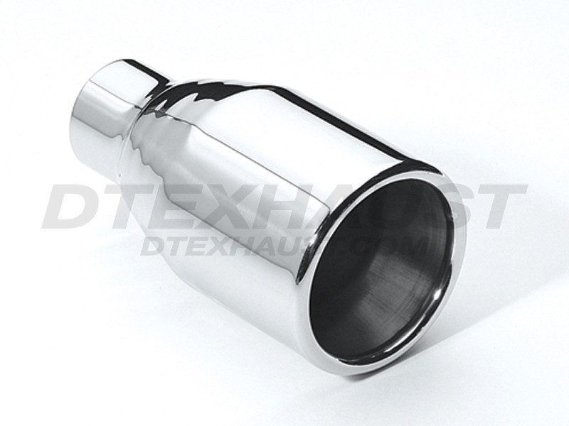Stainless Steel Exhaust Tip Double Wall - 2.25" Inlet - 4.5" Outlet - 10" Long