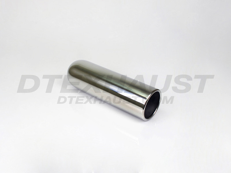 Stainless Steel Exhaust Tip Pencil Rolled 2.25" Inlet 3.5" Outlet 12" Long