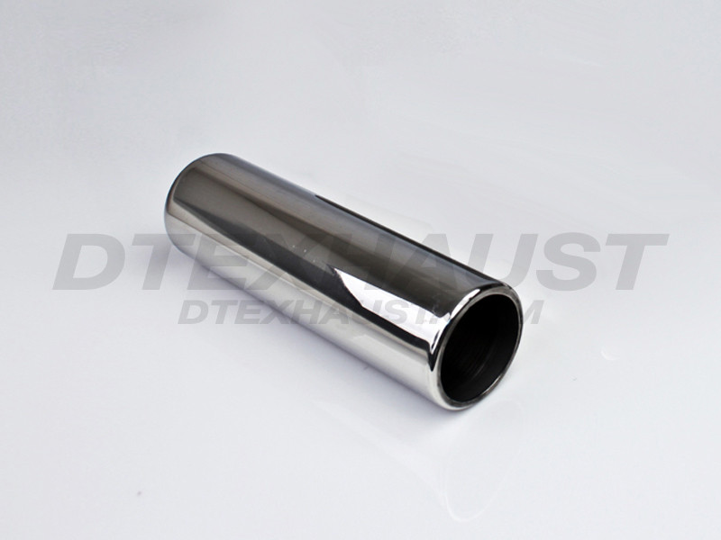 Stainless Steel Exhaust Tip Pencil Rolled 2.5" Inlet 2.75" Outlet 9" Long