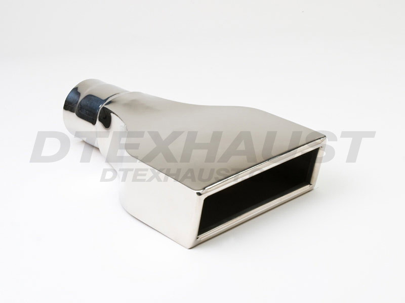 Stainless Steel Camaro Style Rectangle Tip 2.25" Inlet 6" Outlet 10" Long-