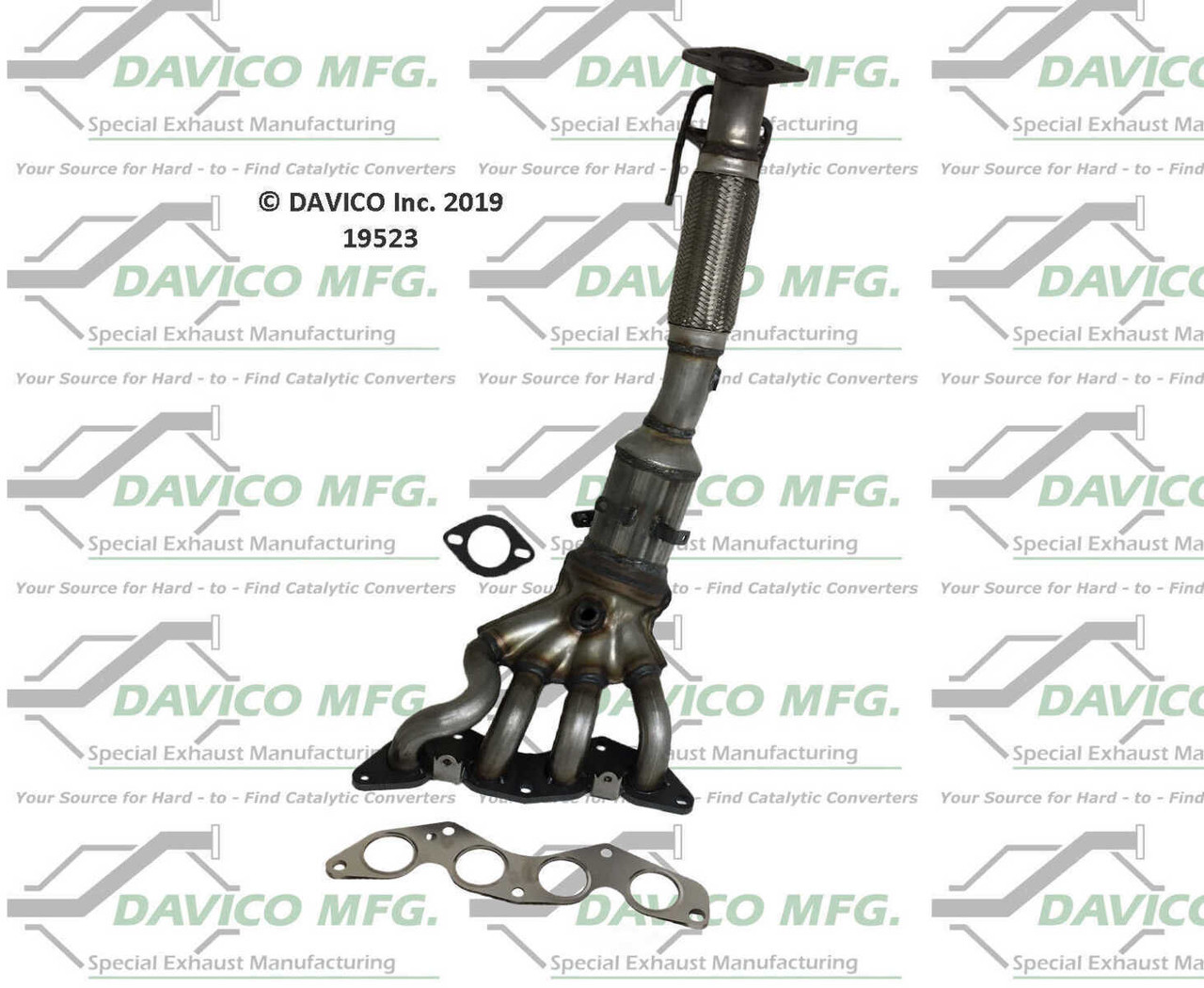 Catalytic Converter-Exact-Fit Davico 19523 fits 12-17 Ford Focus 2.0L-L4