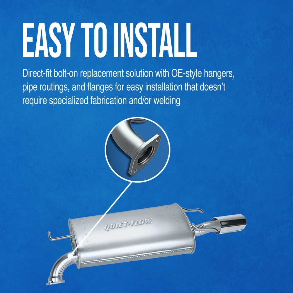Exhaust Muffler Assembly-Quiet-Flow SS Walker 53260