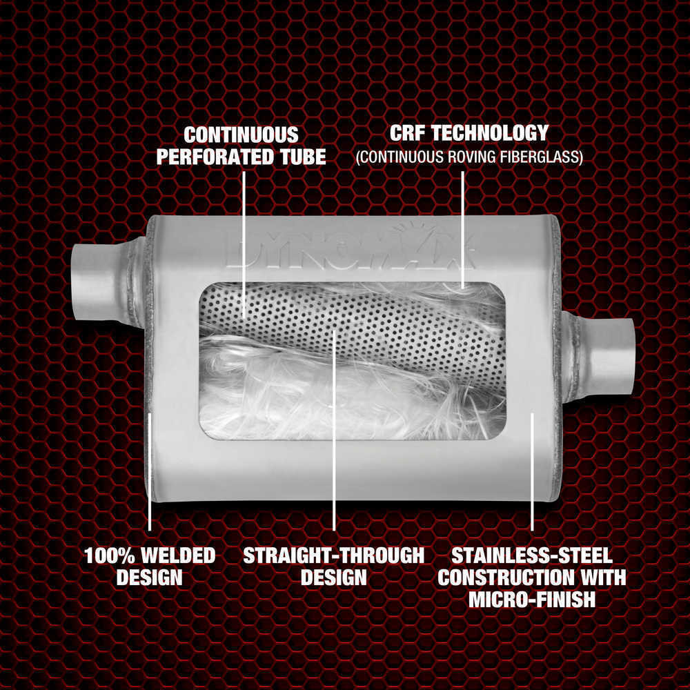 Exhaust Muffler-Ultra Flo Welded Universal Dynomax 17221