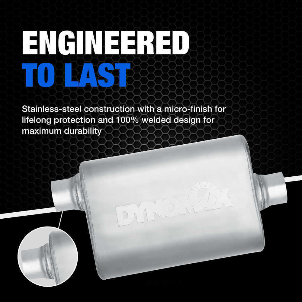 Exhaust Muffler-Ultra Flo Welded Universal Dynomax 17235