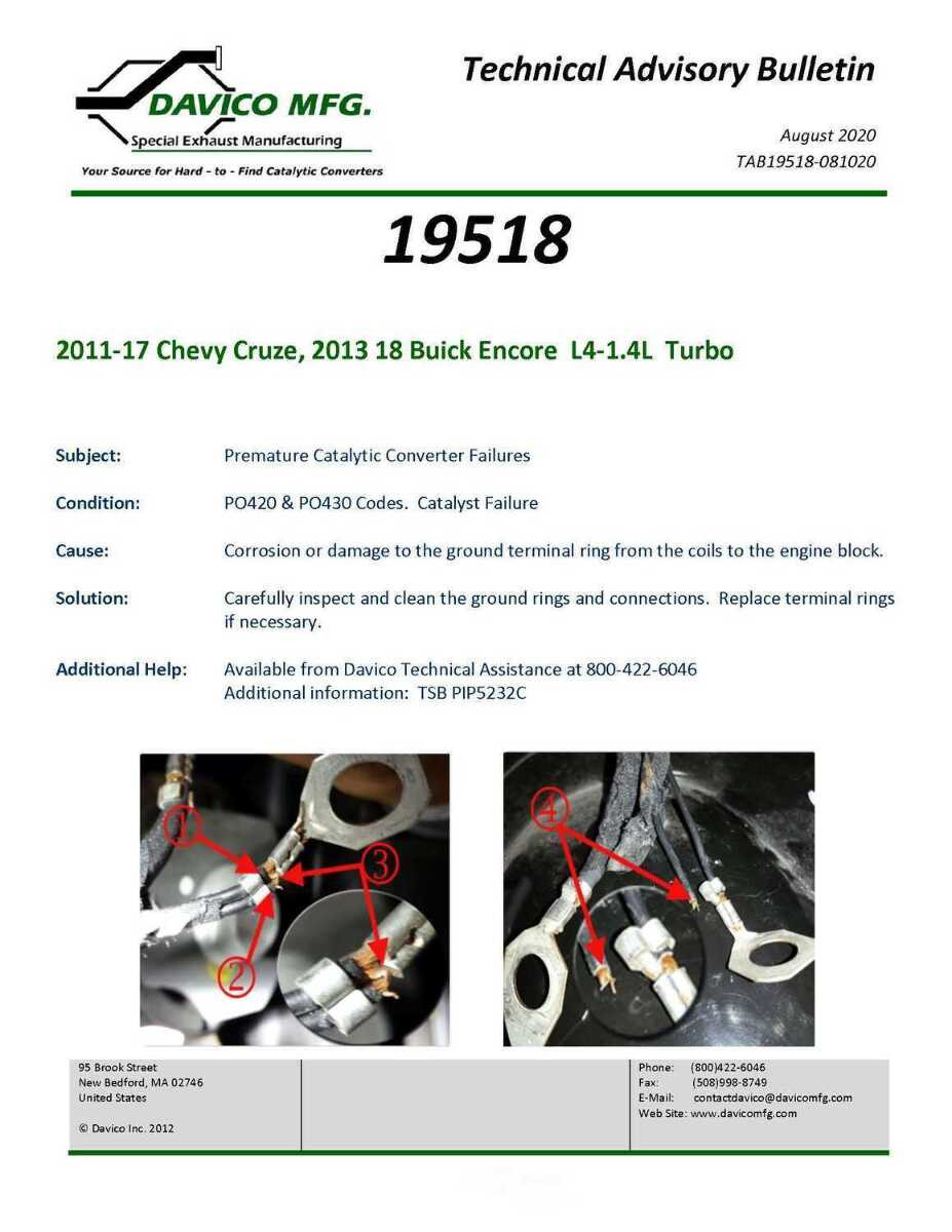 Catalytic Converter-Exact-Fit Davico 19518