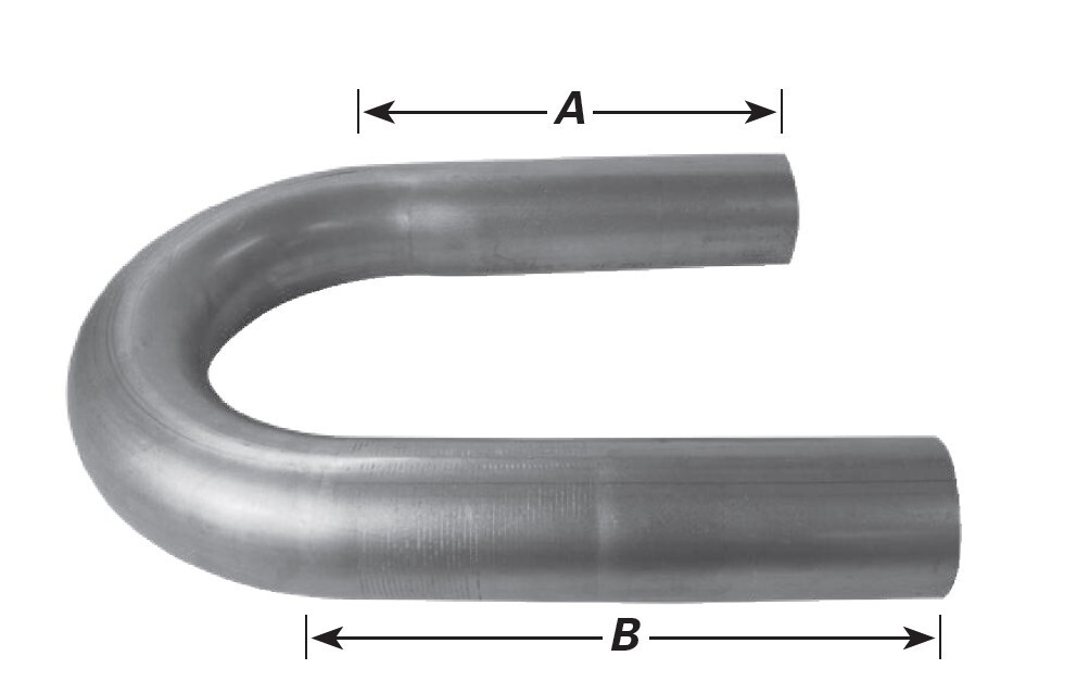 2.5" 180 Degree  Stainless Steel Mandrel Bend Exhaust Elbow - O.D.-O.D.