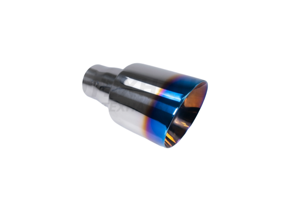 Blue Flame Angle Cut Double-Wall Exhaust Tip - 2.5" Inlet - 5" Outlet 10" Length