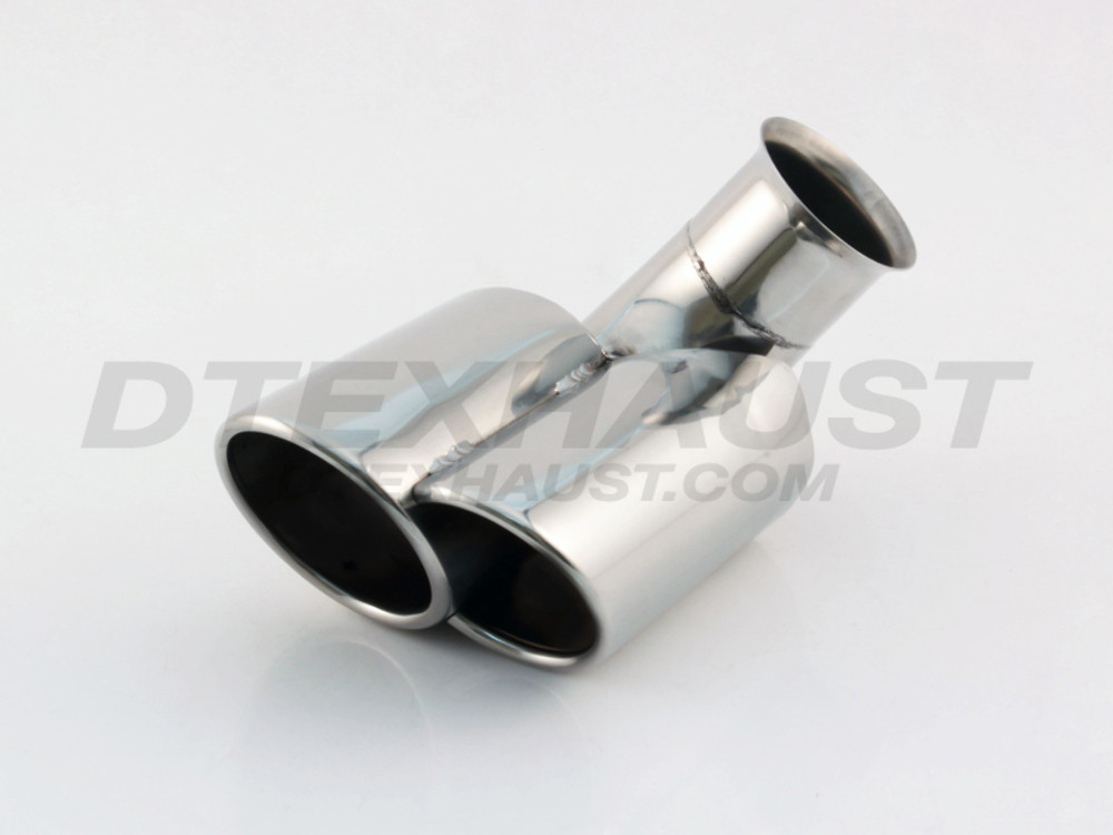 Stainless Steel Double Rolled Edge Passenger Side 2.25" In 3.5" Out 