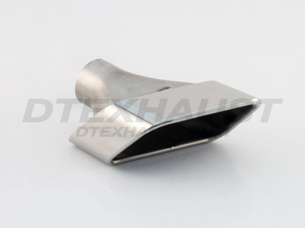 Stainless Steel Rectangular Double Wall Driver Side 2.25" In 6.5"x4" Out 