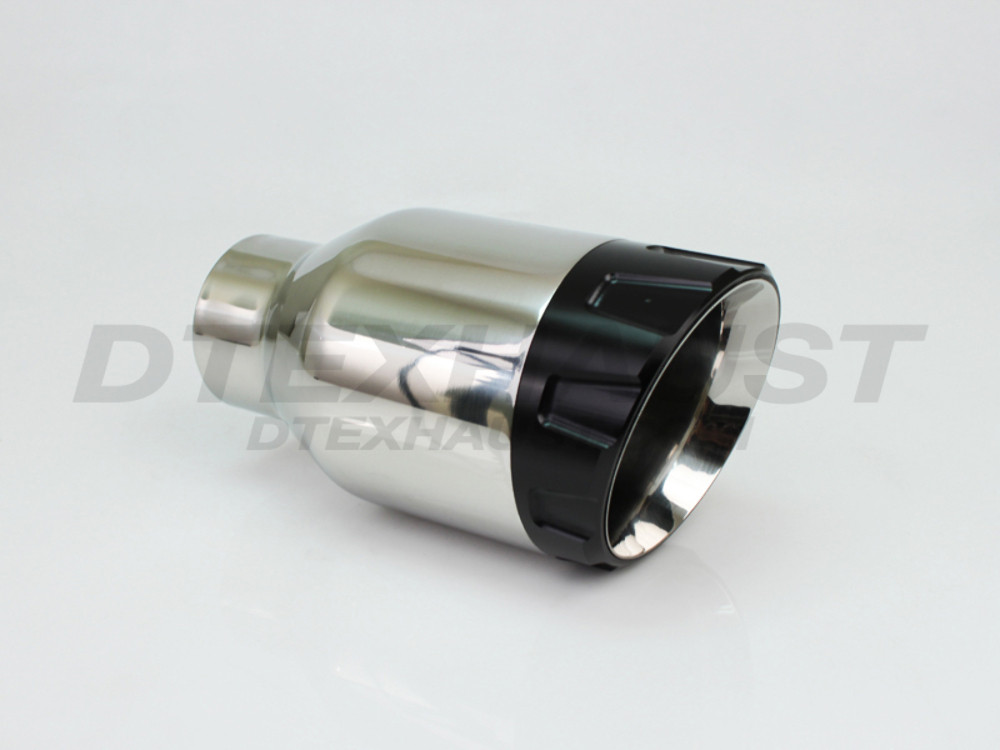 Stainless Steel 4" Double Wall Black Anodized Billet 2.25" In 4" Out 7.75"L
