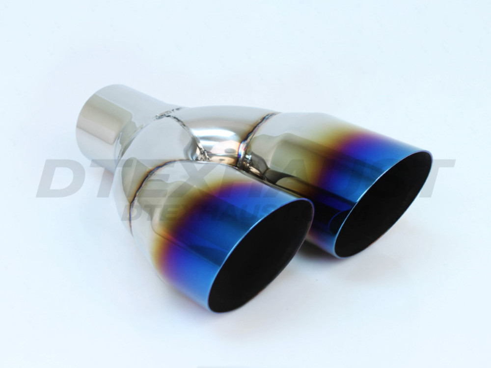 Blue Flame Dual 3" Single Wall Angle Driver Side 2.25" In 6.25" Out