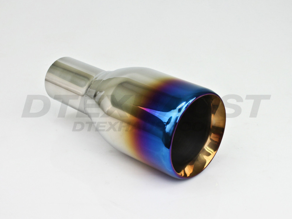 Blue Flame 3.5" Double Wall Straight Exhaust Tip 2.25" In 3.5" Out 7.75" Long