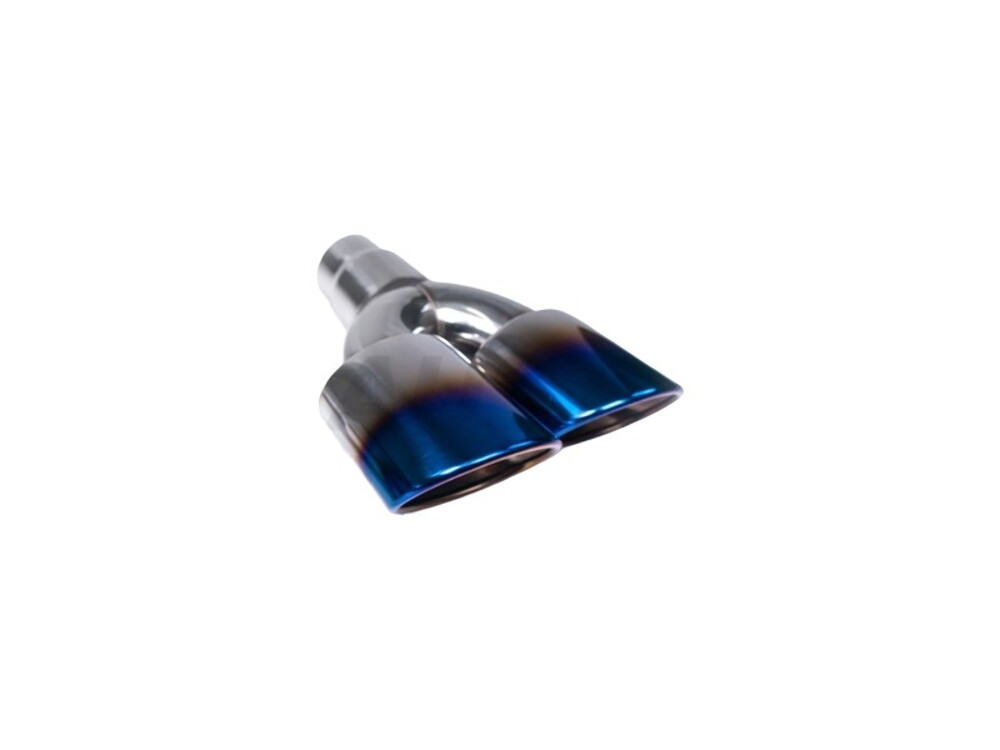 Blue Flame 4" Dual Oval Round Double Wall Passenger Side 2.25" In 8.25" Out 