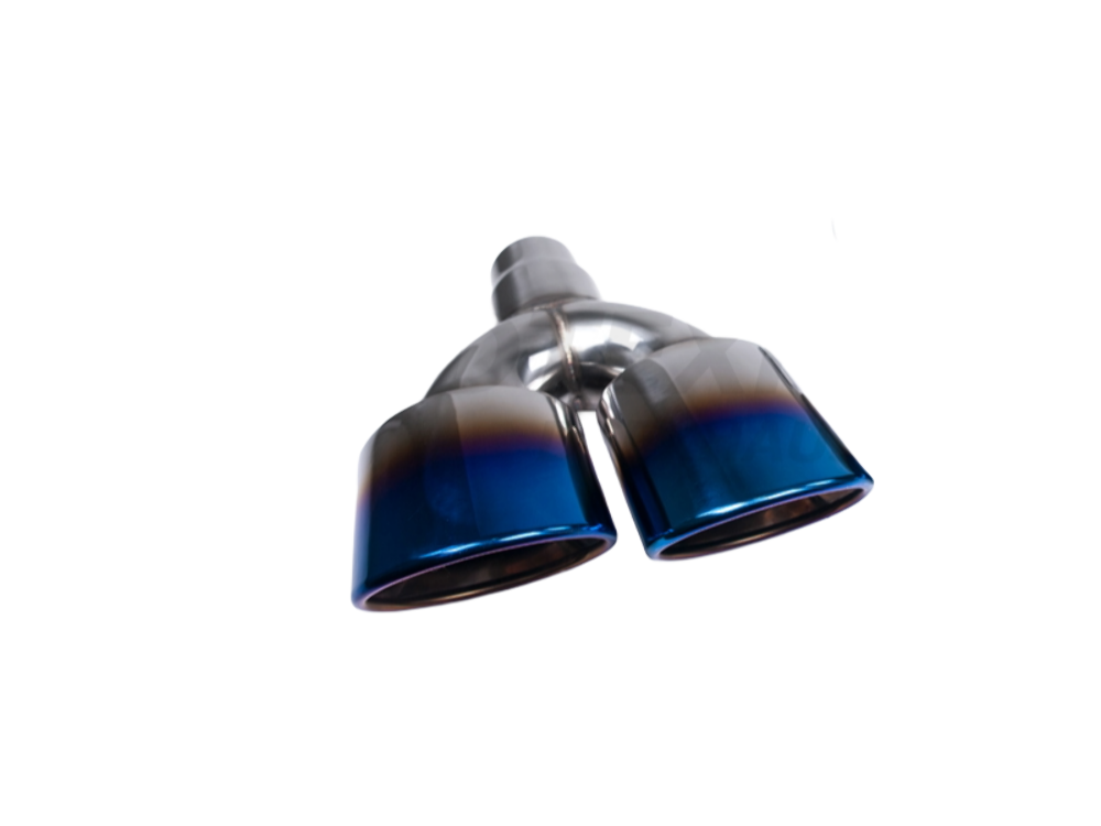 Blue Flame 4" Dual Rolled Angle Double Wall Driver Side 2.25" In 8.25" Out 