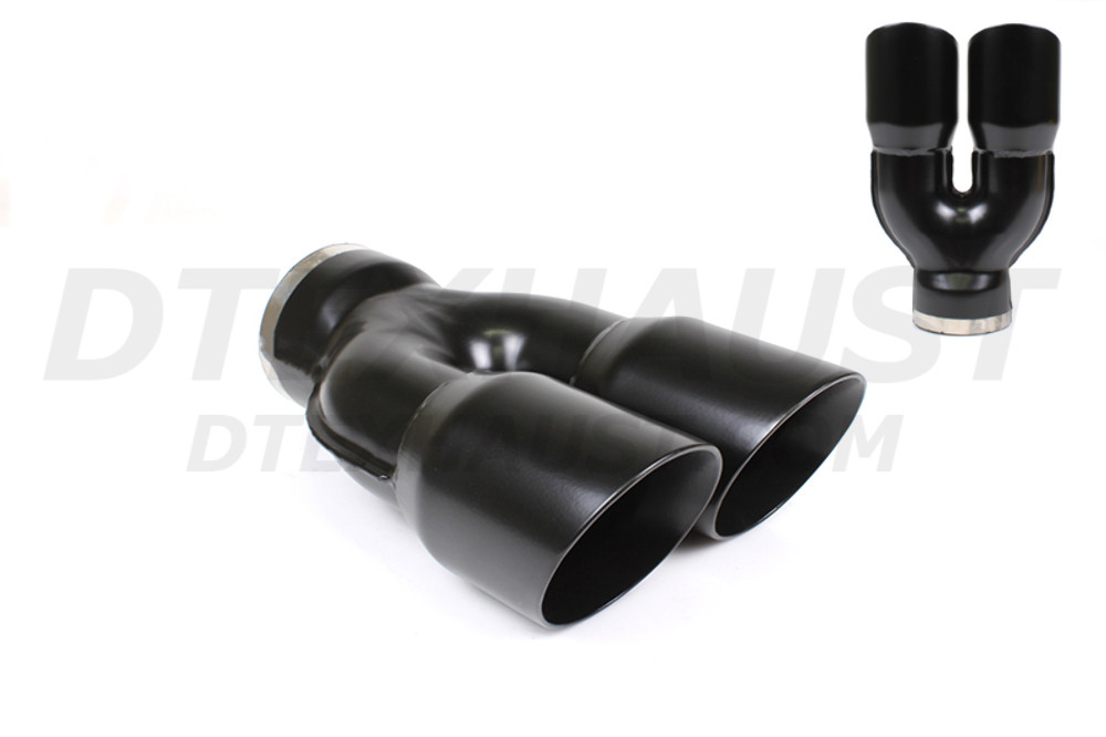 Black Powder Coat Dual 3" Double Wall W/ Y Stamp 2.5" In 6.25" 9.5" Long