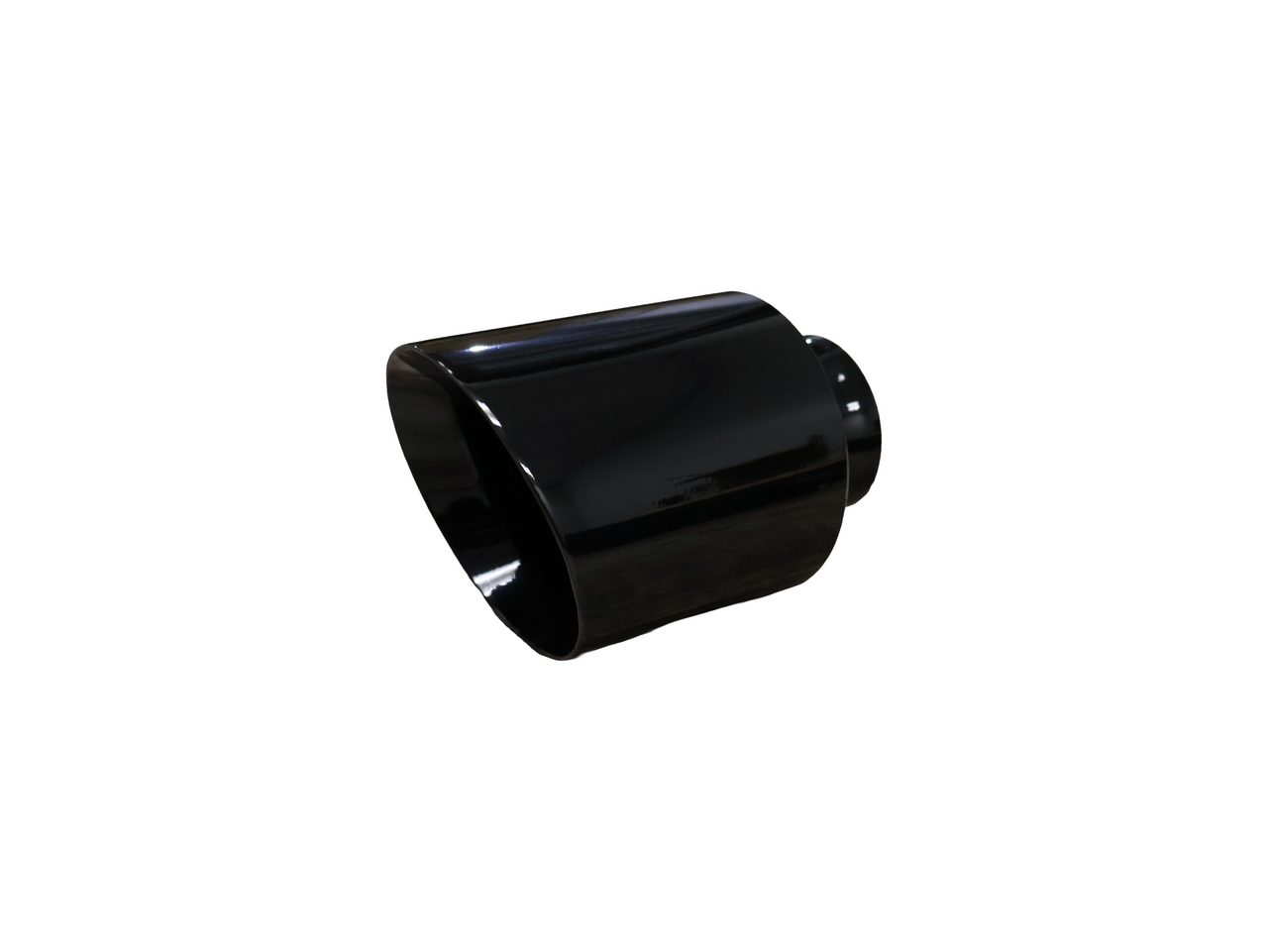 Stainless Steel Double Wall Glossy Black Powder Coat Tip 3" Inlet 5" Outlet