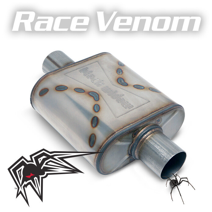 Black Widow Exhaust Muffler Race Venom 3" Center/Center
