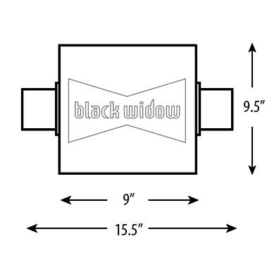 Black Widow Exhaust Muffler Race Venom 3" Center/Center