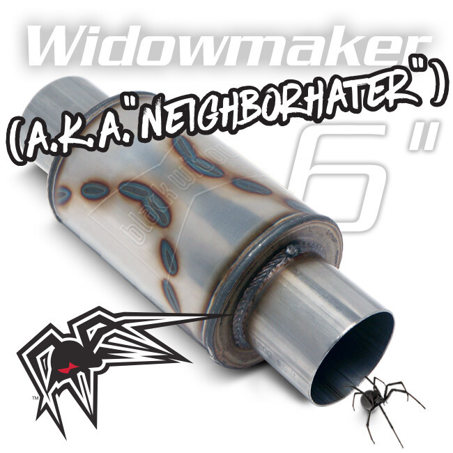 Black Widow Exhaust Muffler Widowmaker Neighborhater - 3" In/Out