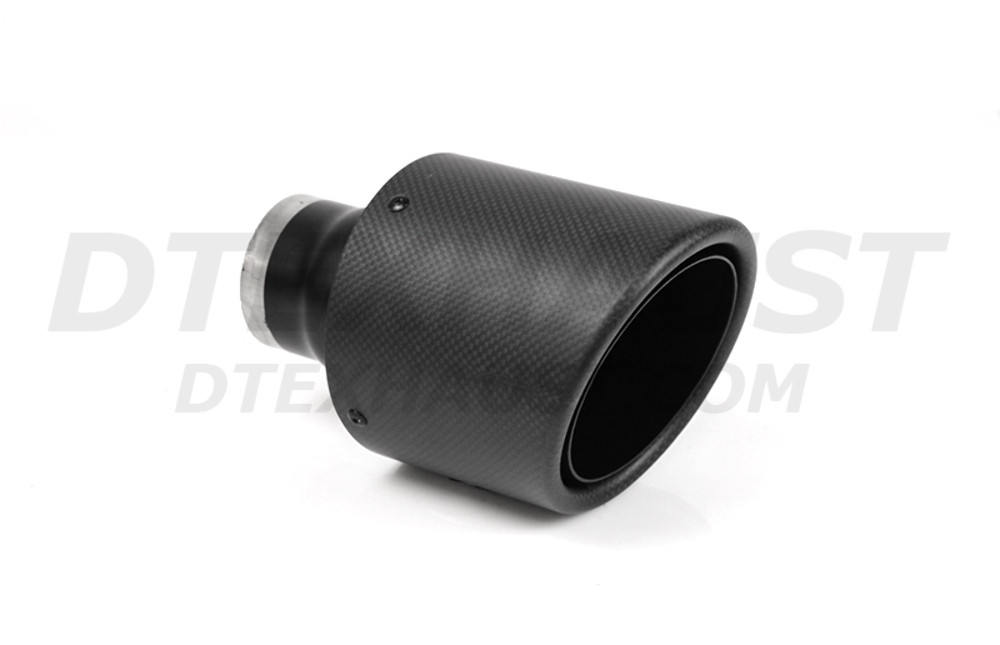 Carbon Fiber 4.5" Double Layer Rolled Edge Black Inner 2.5" In 4.5" Out 6.7"L