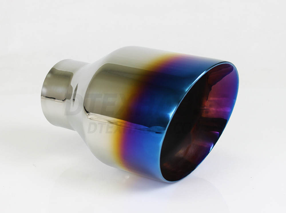 Blue Flame 4.5" Angle Double Wall Exhaust Tip 2.5" In 4.5" Out 7" Long
