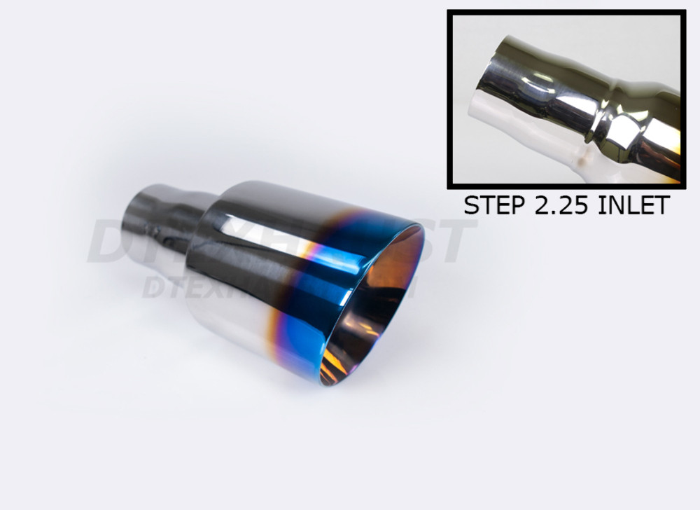 Blue Flame 4" Double Wall Angle Exhaust Tip 2.5" In 4" Out 7.75" Long