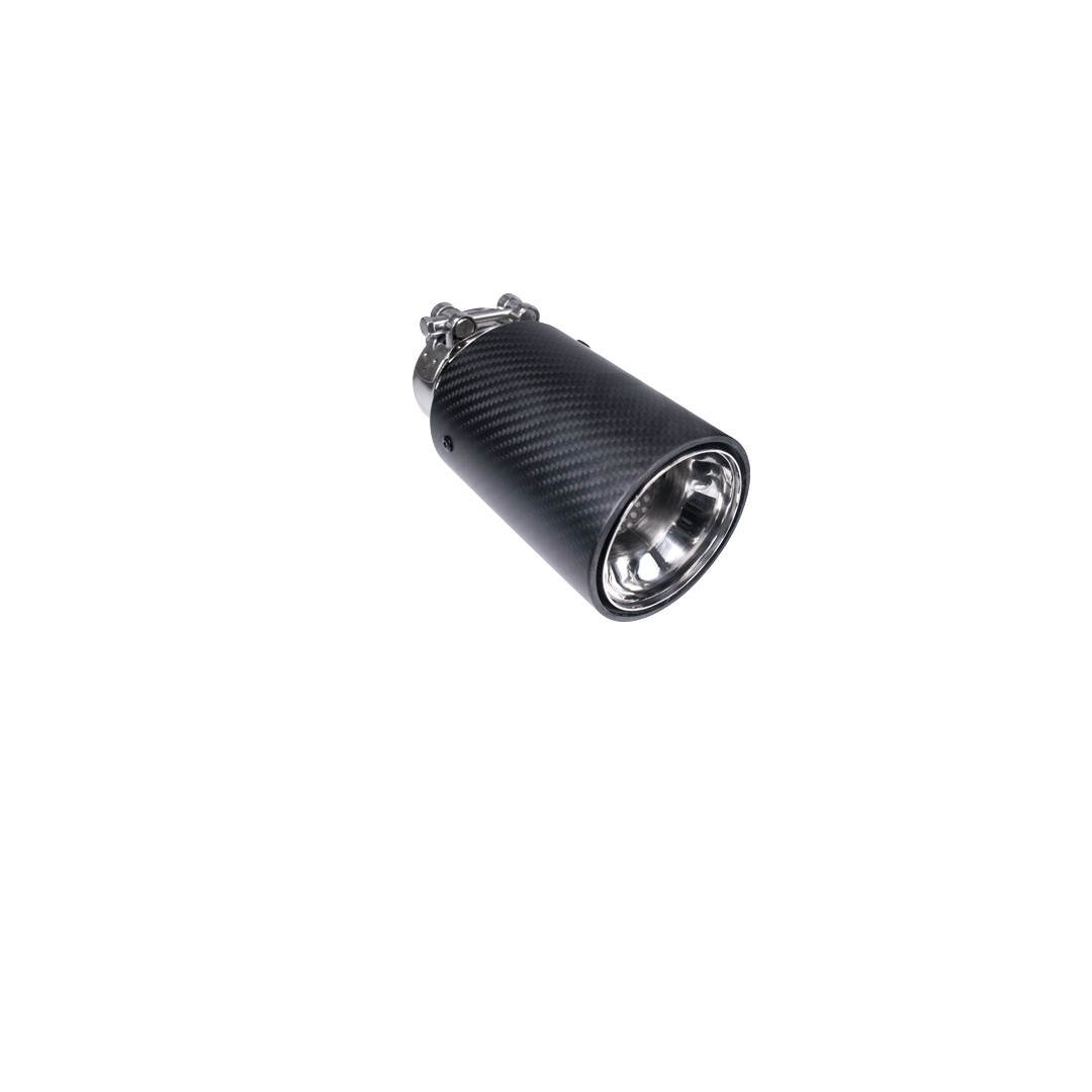 Carbon Fiber 3.5" Resonated Bolt On Tip 2.5" In 3.5" Out 7" Long