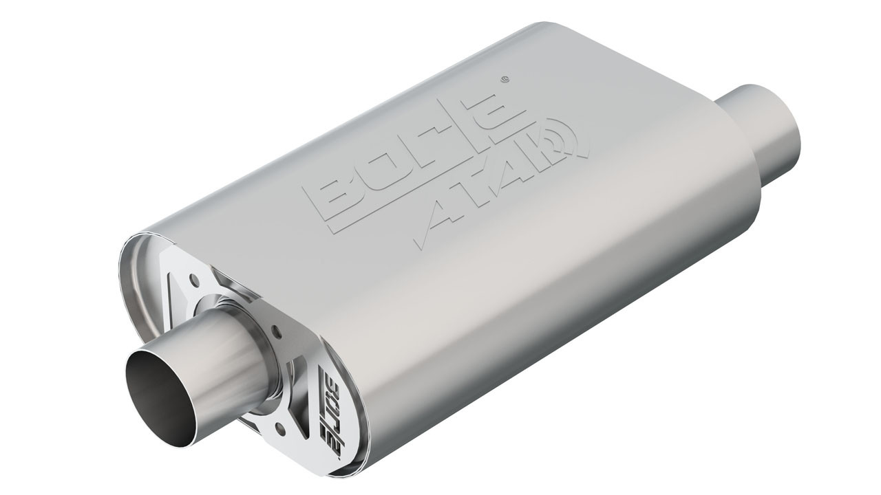 Borla Atak CrateMuffler 2.25" Offset Inlet/ 2.25" Center Outlet Part # 400838