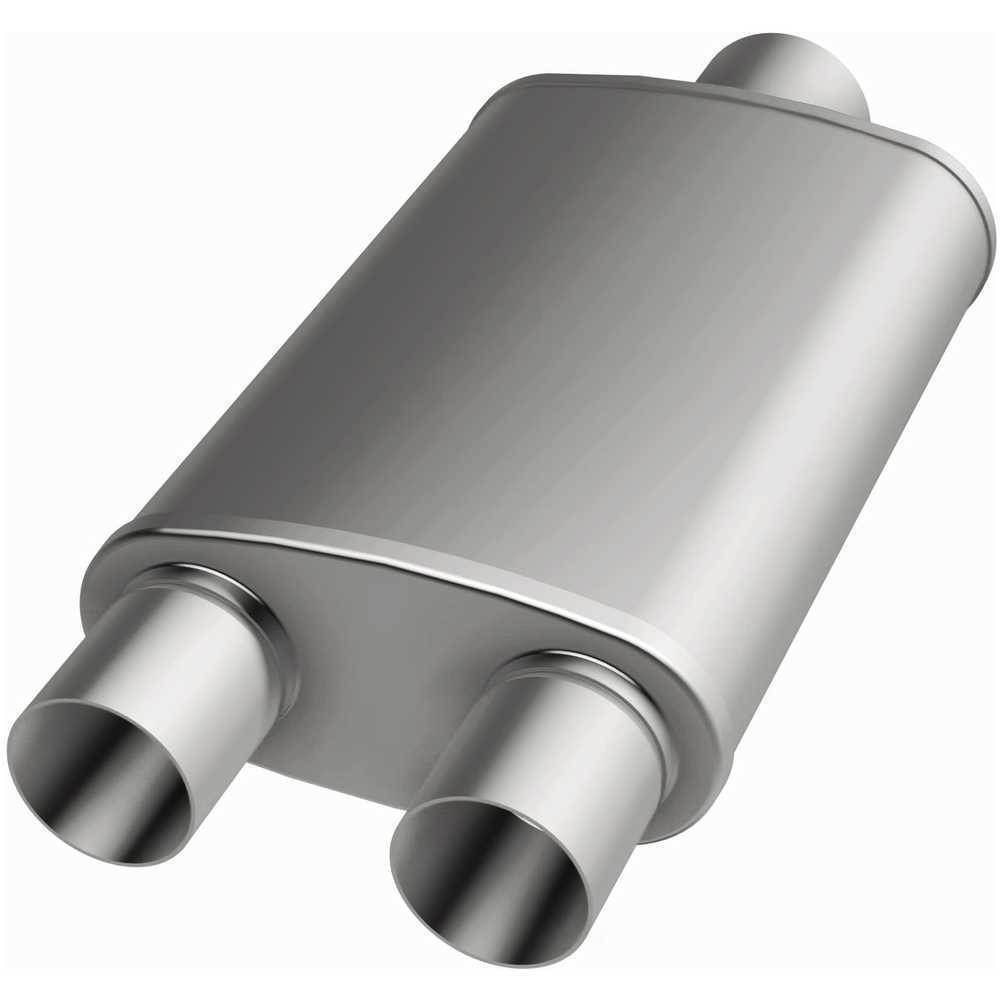 MagnaFlow 4" x 9" Oval 3 Chamber Muffler 13288 - 3-2.5" Center/Dual  - 14" Body
