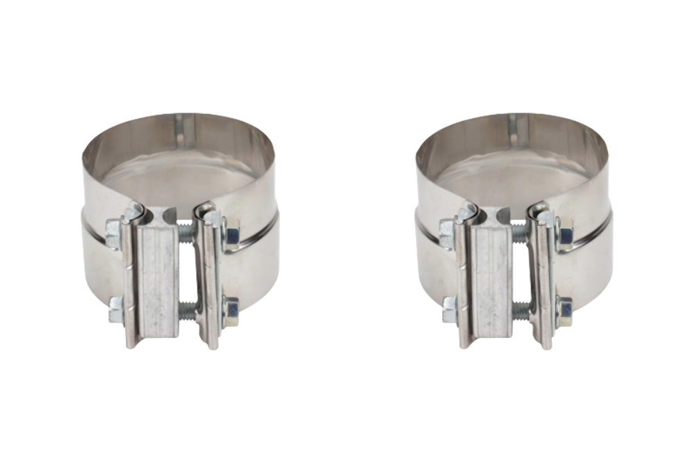 2.5" 304 Stainless Steel Preformed Lap Joint Band Clamp - TorcTite - 2 Pack