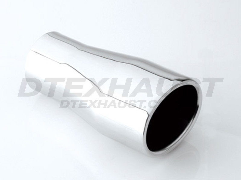 Stainless Steel Exhaust Tip Double Wall Oval 2.25" Inlet 3.75 x 3.25" Outlet