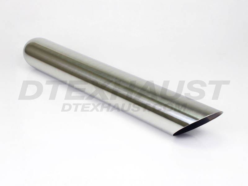 Stainless Steel Exhaust Tip Angle Cut 2.25" Inlet 3" Outlet 22" Long