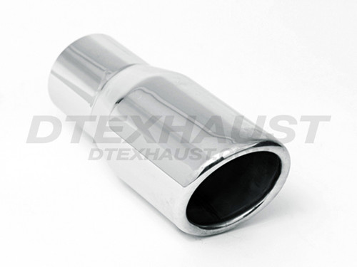 Stainless Steel Exhaust Tip Rolled Angle Double Wall 2.25" In 3" Out 7" Long